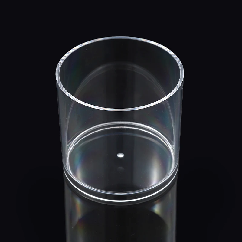 Clear Cylinder Box Plus Lid Dust Proof Design Individually Packaged Plastic Cosmetic Storage Box