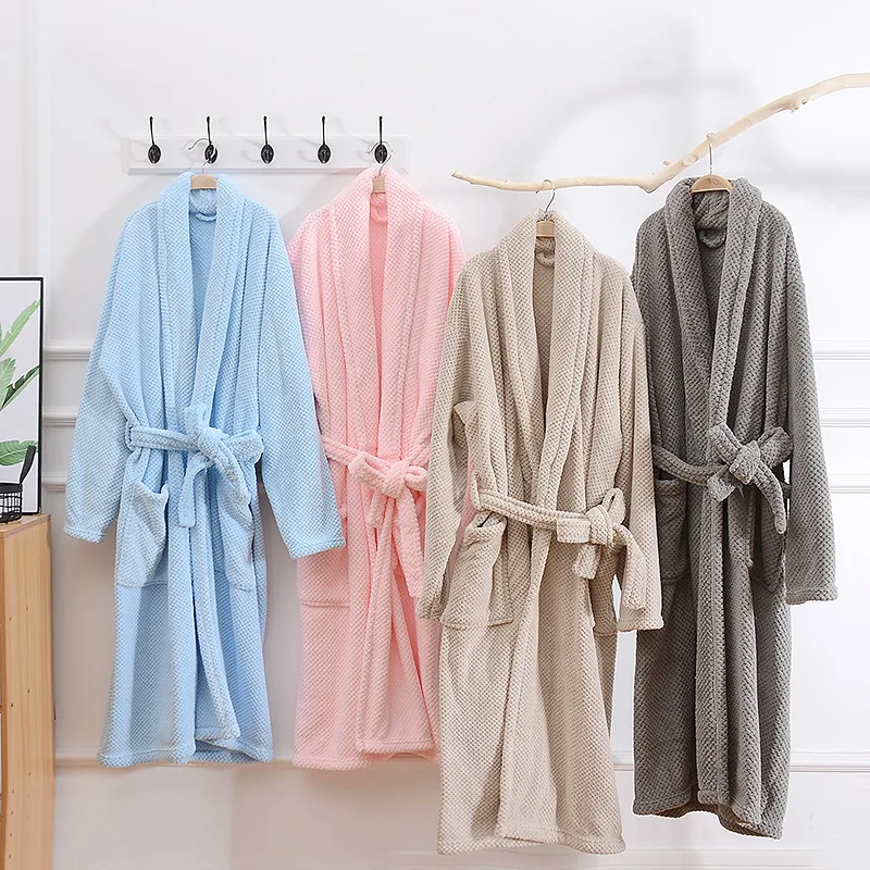 Coral fleece home and hotel  bathrobe women luxury custom bath robe for women luxury