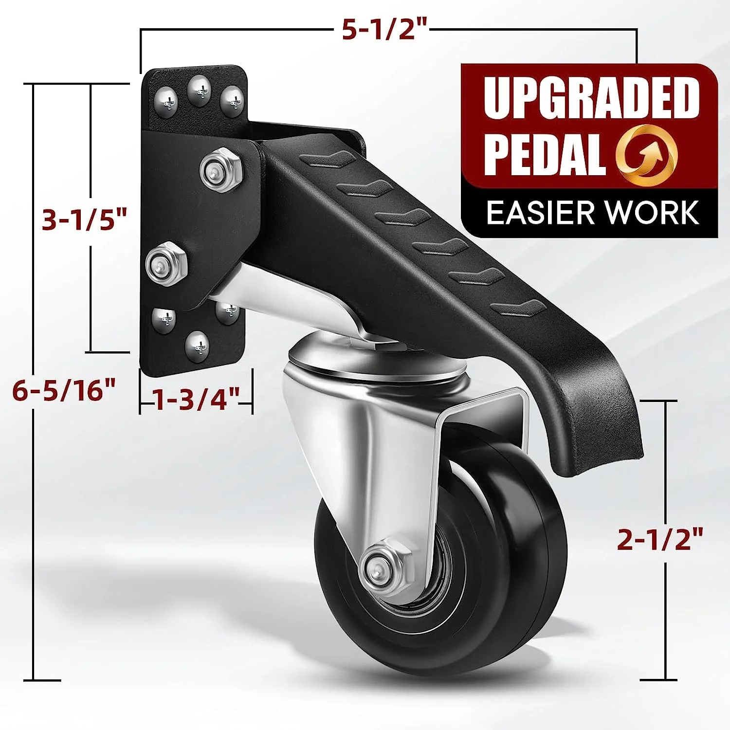 Workbench Caster Retractable Casters Side Mount Wheel Adjustable Table Step-Down Furniture Wheels for Workbenches Machine Tables