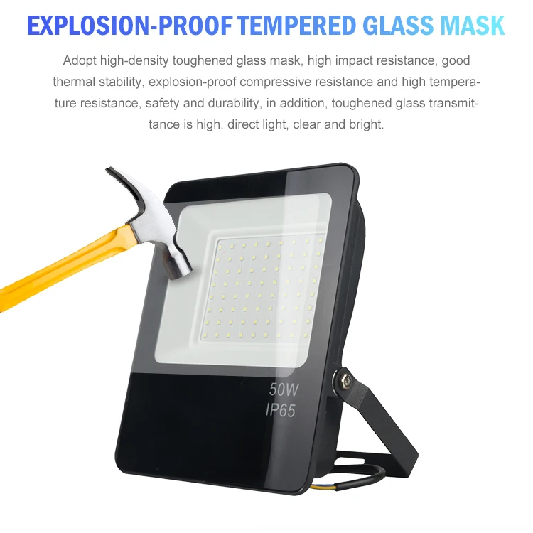 OKELI  High Lumen 30 50 100 150 200 W Waterproof Building Lighting IP65 Outdoor Led Flood Light