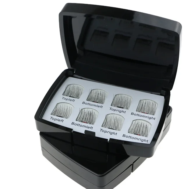 Magnetic Eyelashes Reusable False Magnetic Eyelashes for Natural Look (1 Pair 4 Pieces), No Glue Required Faux Mink Lashes