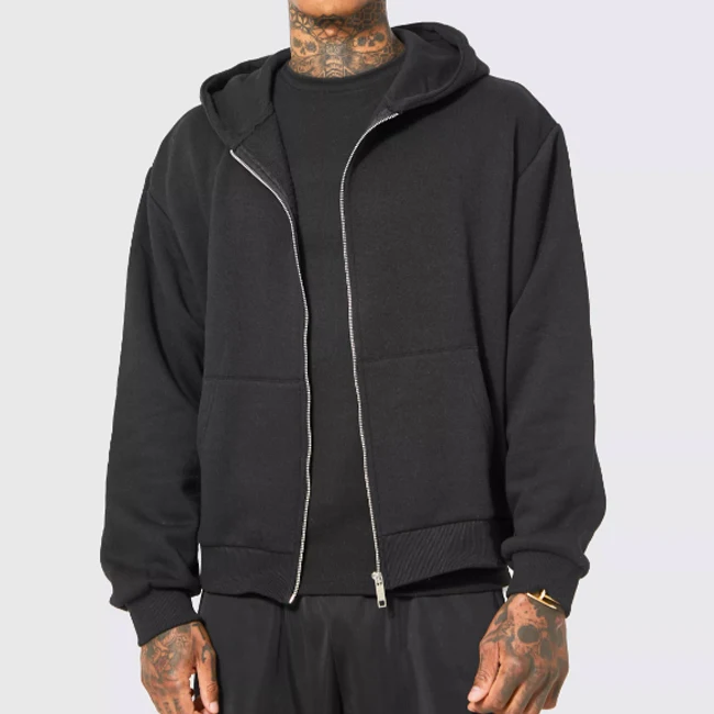 Мужская толстовка с капюшоном на молнии из 100%