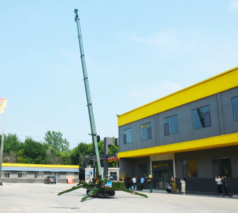 New 5ton Telescopic Boom 360 Degree Mini Crawler Mobile Spider 3ton Hydraulic Crane with Engine Pump for Manufacturing Plant