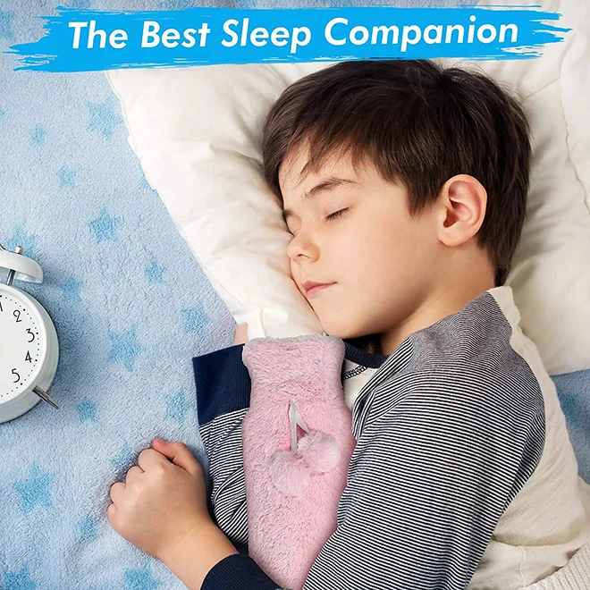 Knitted Extra Long Hot Water Bottle with Cover 72 cm Luxury Thermotherapy 2L Pure Natural Rubber Hose Hot Water Bottle for Neck