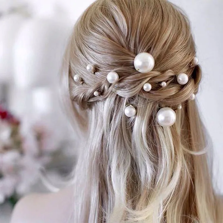 U-shaped  hairpin for women  Wedding Hair Accessories Handmade Pearl  Bridal Jewelry Hair clip