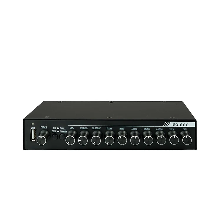 Suoer EQ-666 equalizer 7 band 6 frequency point car audio equalizer amplifier