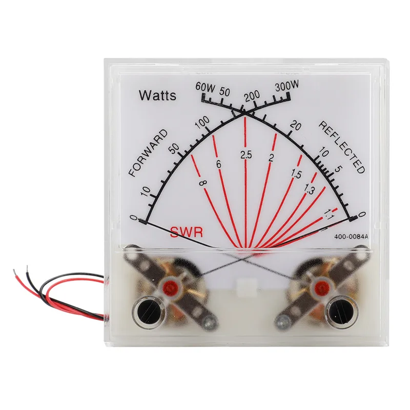 Standing Wave Meter Head Radio SWR Watt Meter Dual 60/300W Power Meter Transmitter with Backlight