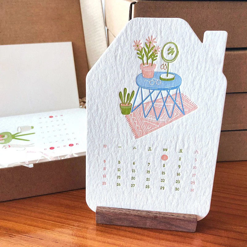 Wholesale Price Promotional Gifts Customized Seed Paper Calendar Office And Customized Logo Wholesale Price