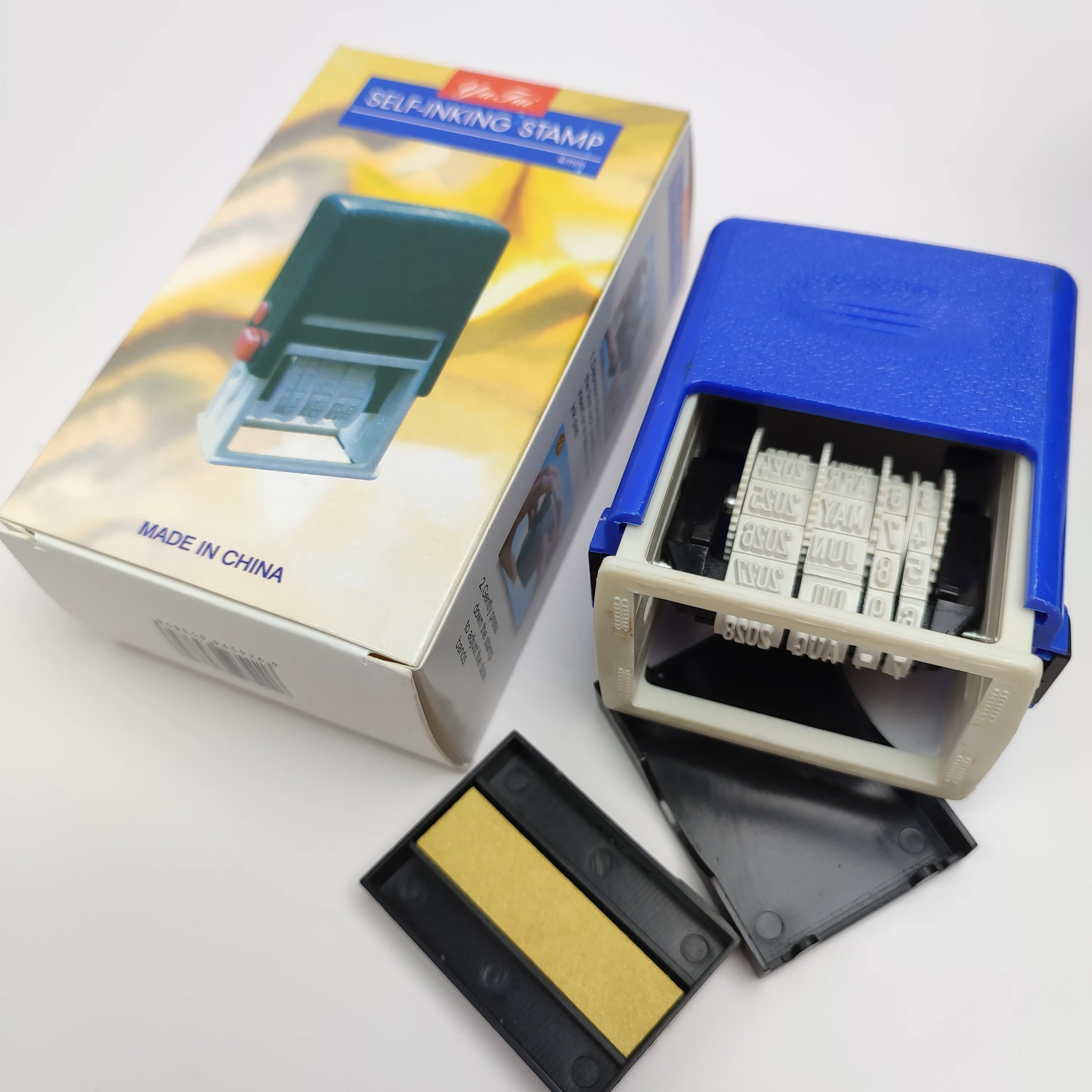 Expiration Date Code Stamps Plastic DIY Self Inking Rubber Stamp Office Self Inking Date Stamp