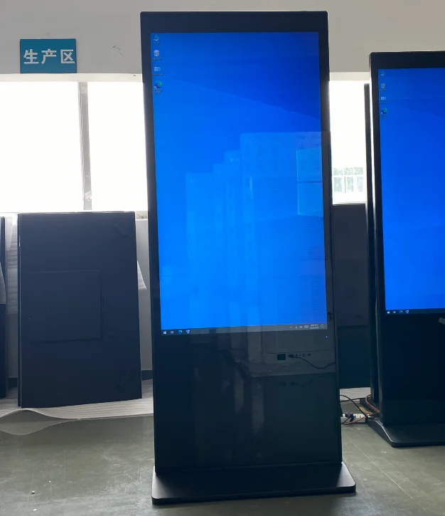 Floor Standing Vertical 65inch 4K Android/Win System Optional CMS Advertisement Display for Exhibition Navigation Touch Kiosk