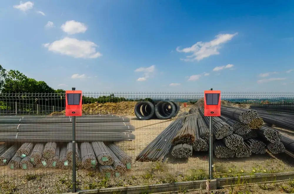 129db 6 LED PIR Motion Sensor Sound Alarm Waterproof Solar Warning Lights  Alarm system home security