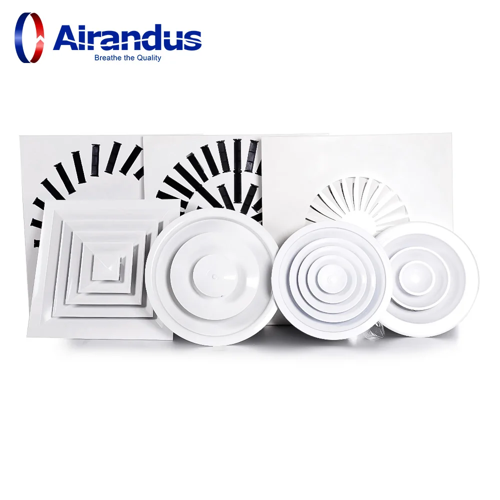 Hvac systems parts factory price  white plastic Eggcrate Round Diffuser for australian ventilation AC Ducting