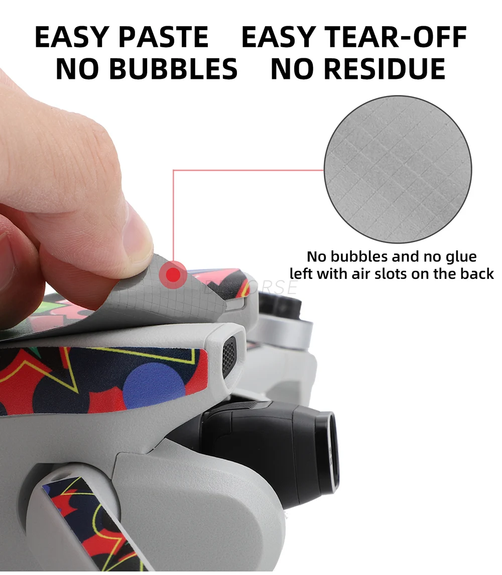 Skin Sticker Body Protective Decal Film Controller Dustproof Scratchproof Stickers Drone Accessories For DJI Mini 3/RC/RC-N1