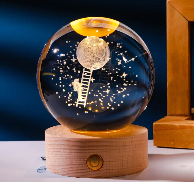 usb led night light galaxy crystal ball table lamp led night light bedside table lamp for baby kids decoration lights for events