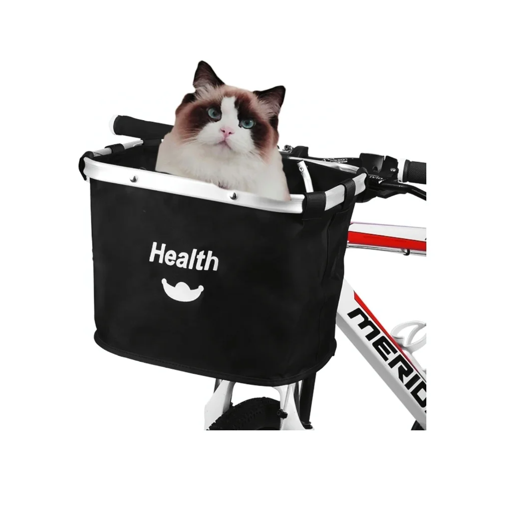 
Pet Bike Basket Front for Mountain Bikes Cell Bicycle Phone Mount, Quick Release Easy Install Removable Waterproof Small Pet 