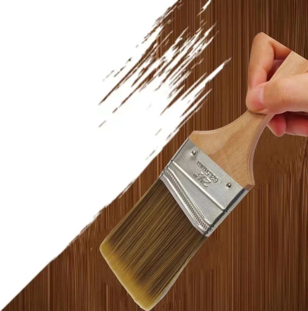 3 INCH Beech Handle Varnish PBT/PET Paint Applicator Brush High Quality Bristle Painting Brush