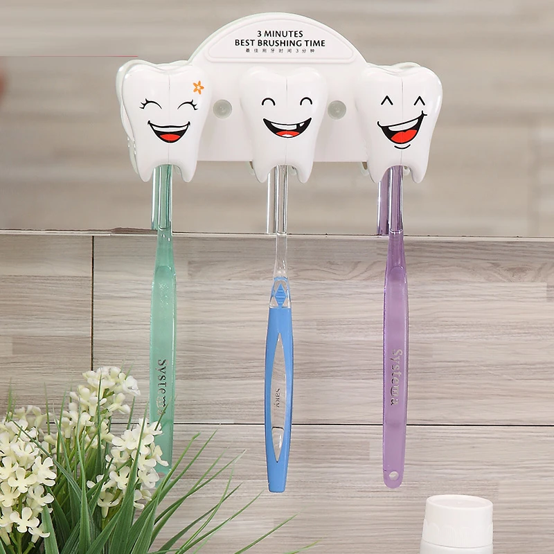 Wall Mount Bathroom Accessories Personal Care Other Bath&Toilet Supplies Bathroom Products Plastic Suction Toothbrush Holder