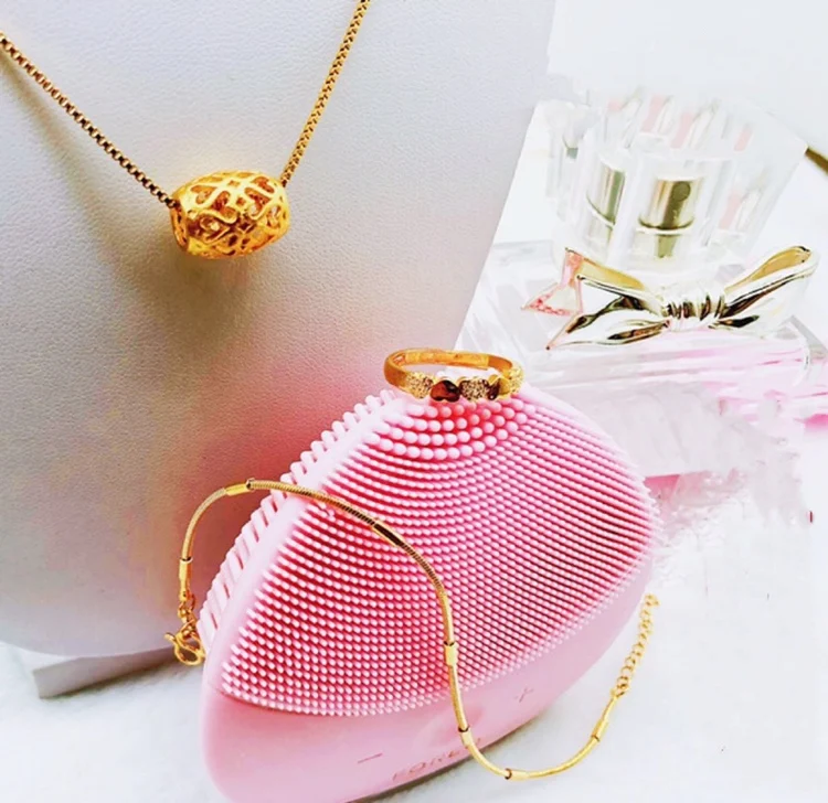 Dubai Gold Gold-Plated Gold Jewelry Three-Piece Set Bracelet Necklace Ring On Behalf Of The Hair