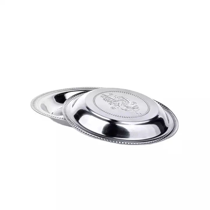 FTS metal tray restaurant silver dining sets cheap thick making indian hotel roll catering serving trays