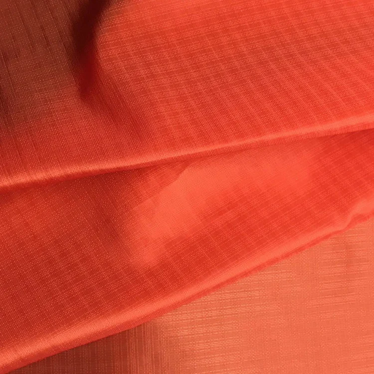 15D*15D 100% nylon 2/2 plaid back coated breathable waterproof fabric roll 253*205 100% nylon fabric