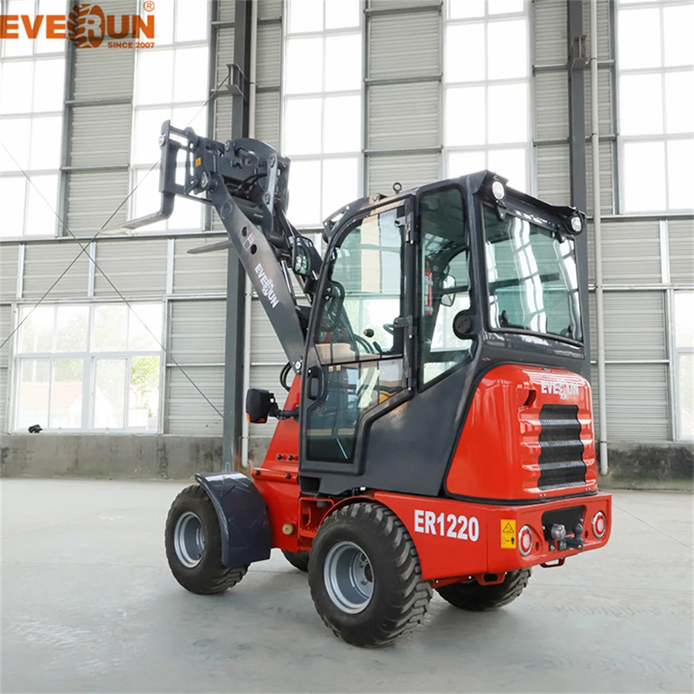 Everun CE Approve ER1220 1200kg Multifunction construction Small Hydrostatic System Wheel loader