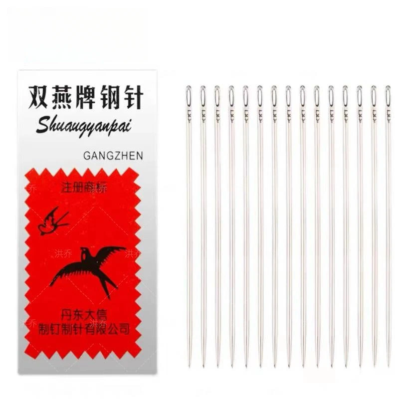 Hot sell  hand sewing needle paper packing sewing quilts steel needle to make shoes extended extra fine size needle sewing tools