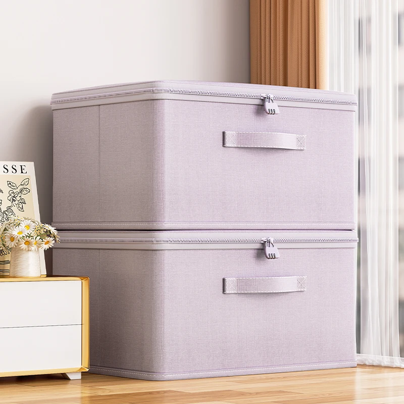 Foldable Box Storage Cotton Storage Box with Lock Organizer Closet