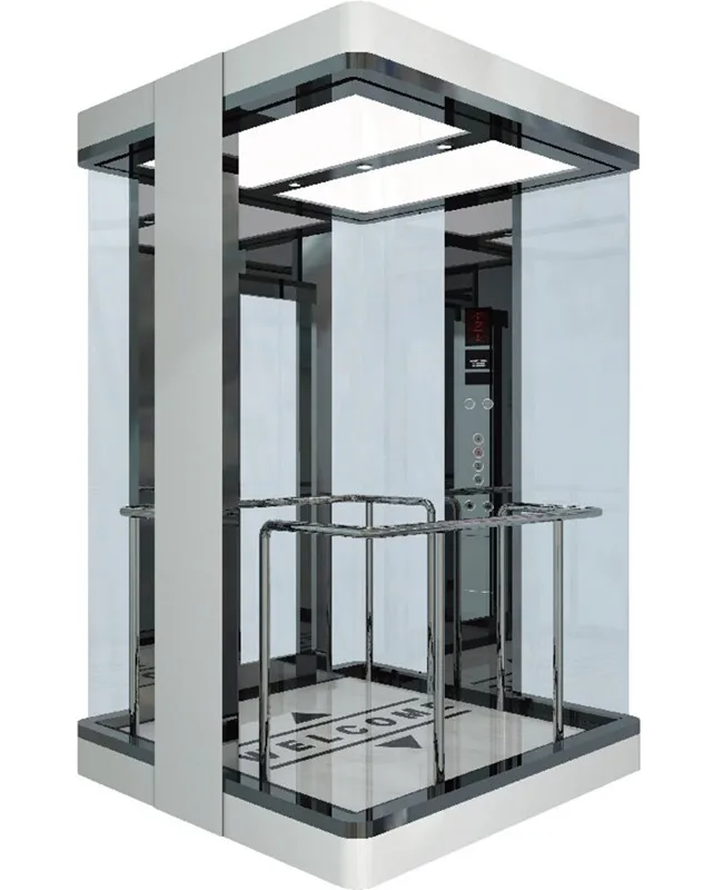 Electric High Glass Panoramic Elevator Lift for 13 Persons