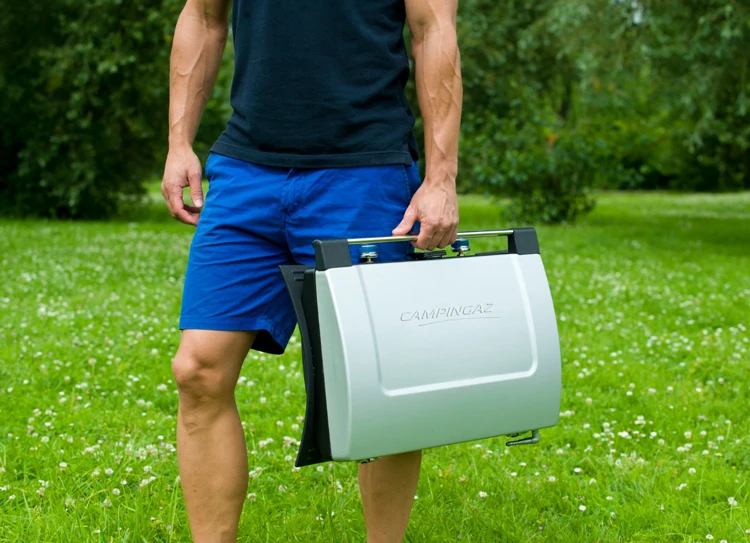 2 Burner Camping Stove Outdoor Barbecue Gas Stove Double Burner Portable Foldable Camping Gas Stove