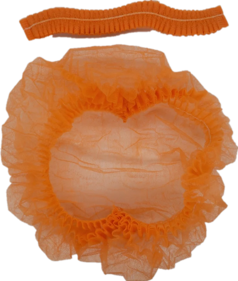 Manufacturer Disposable clip cap Medical Non woven strip cap bouffant head cover surgical doctor nurse hat Round mob cap