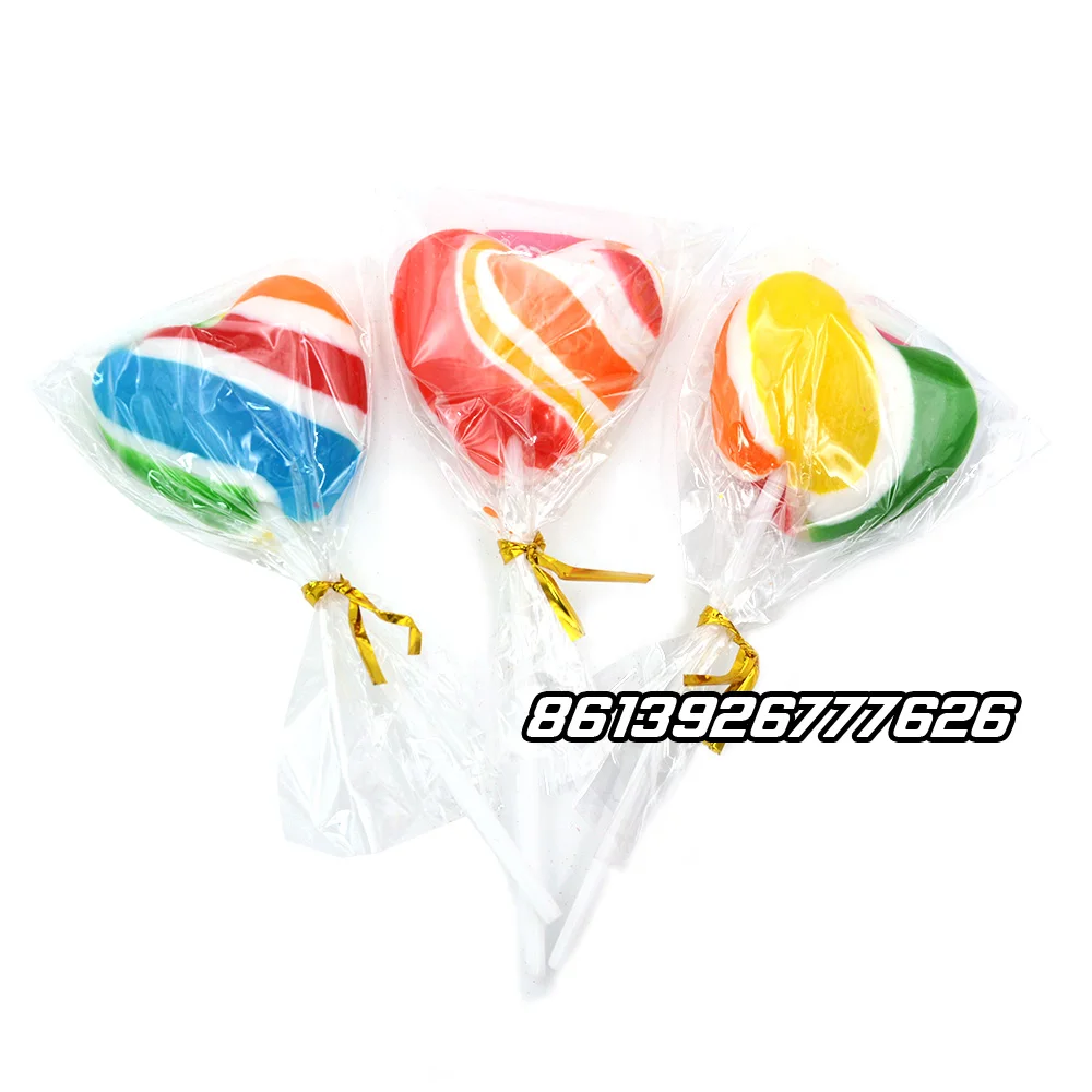 wholesale custom private label halal Giant big hard rainbow lollipop