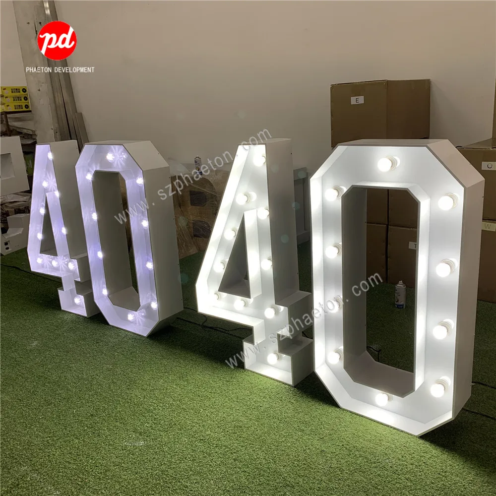 Party Supplies 3ft 4ft Big Led Marquee Numbers Birthday Decoration for 15th 18th 21st 30th 40th 50th Birthday Party Decorations