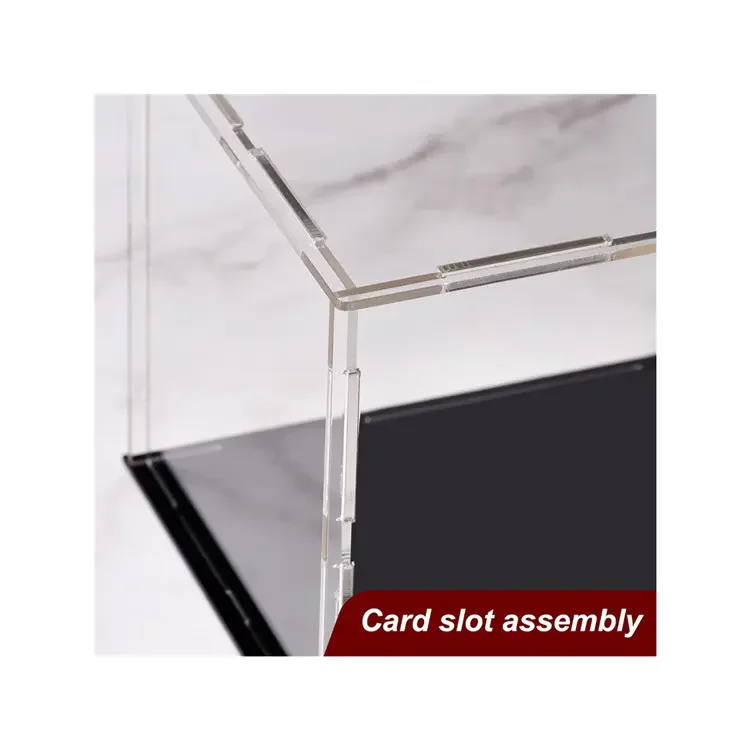 Factory custom clear acrylic cube display box for action figure toys collectibles and other balls, etc