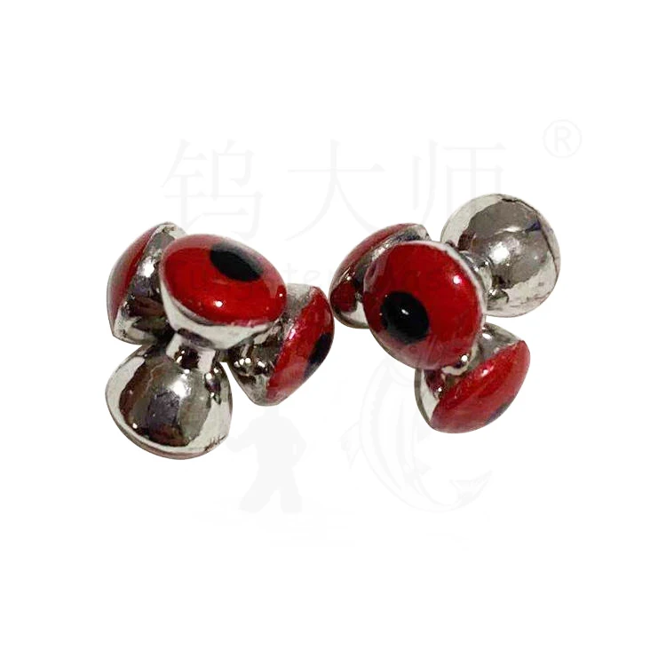 Fishing accessories tungsten fly tying beads dumbbell shape twin eyes paint beads