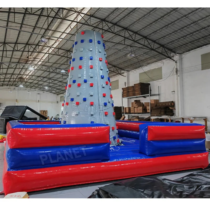 Commercial Outdoor Climbing Games Rental Events Inflatable Rock Climbing Wall Rock Bounce House