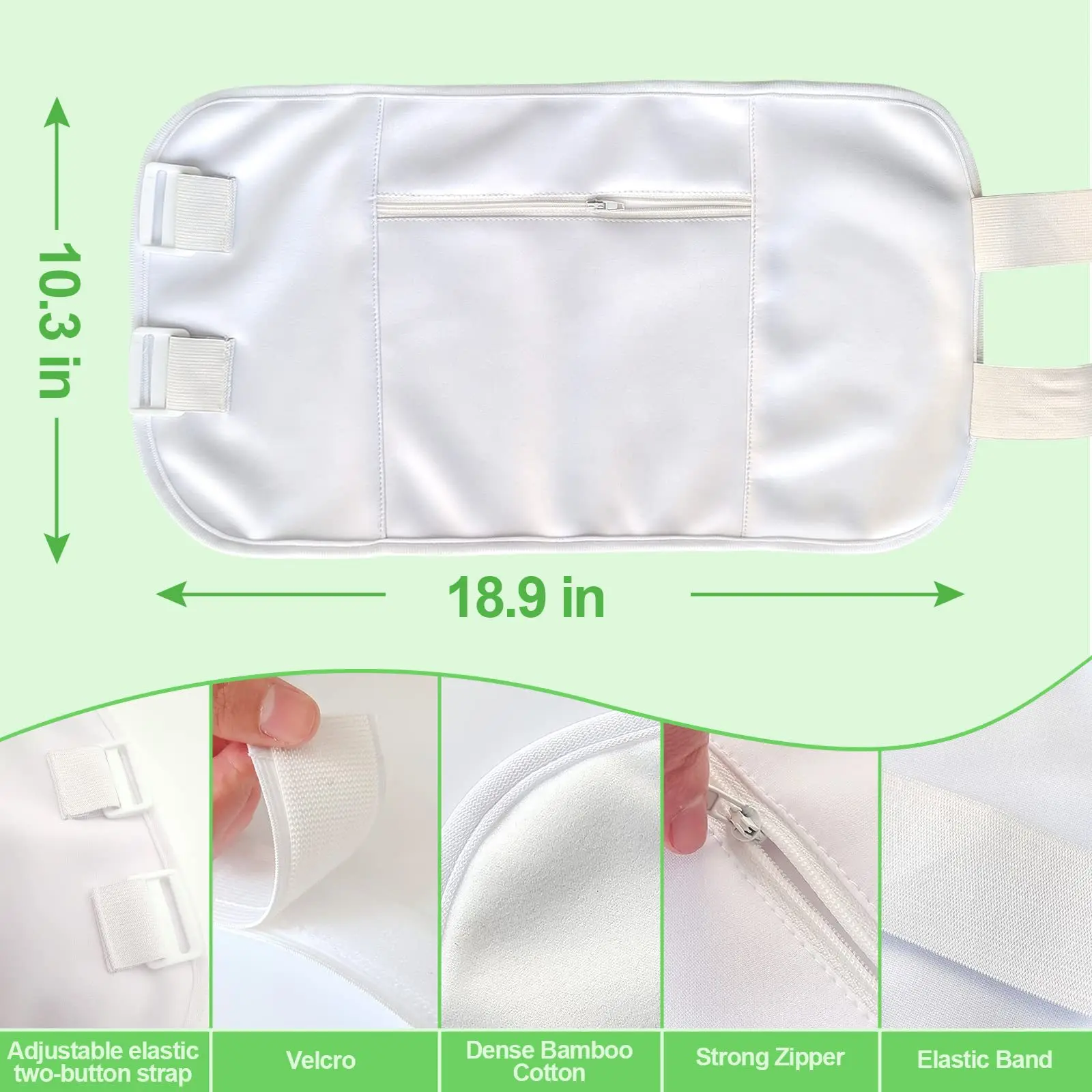 Многоразовые моющиеся мягкие хлопковые касторовые масла компрессы обертывание талии комплект касторовых масел с регулируемым ремешком для детоксикации