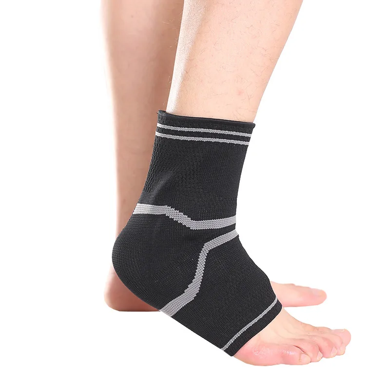 Sports Elastic Ankle Protector Compression Silicone Pad Ankle Support Sleeve