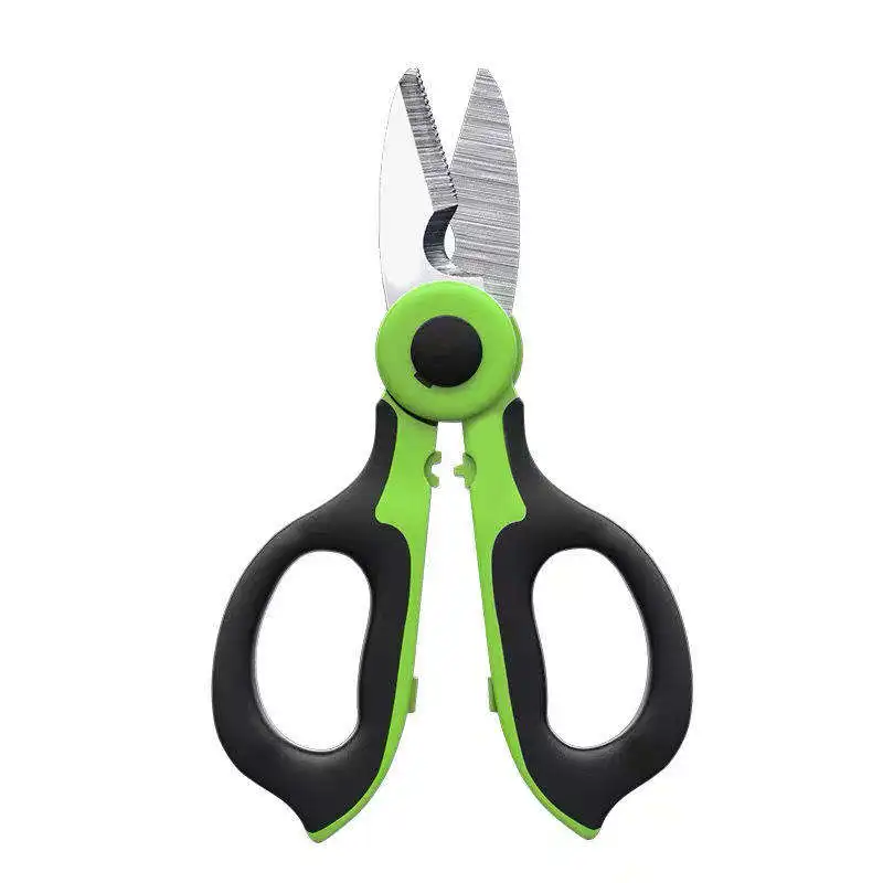 Multifunction Stainless Steel Kevlar Scissors Fiber Optic Cable Construction Tools FTTH Cutter Electrician Wire Stripper