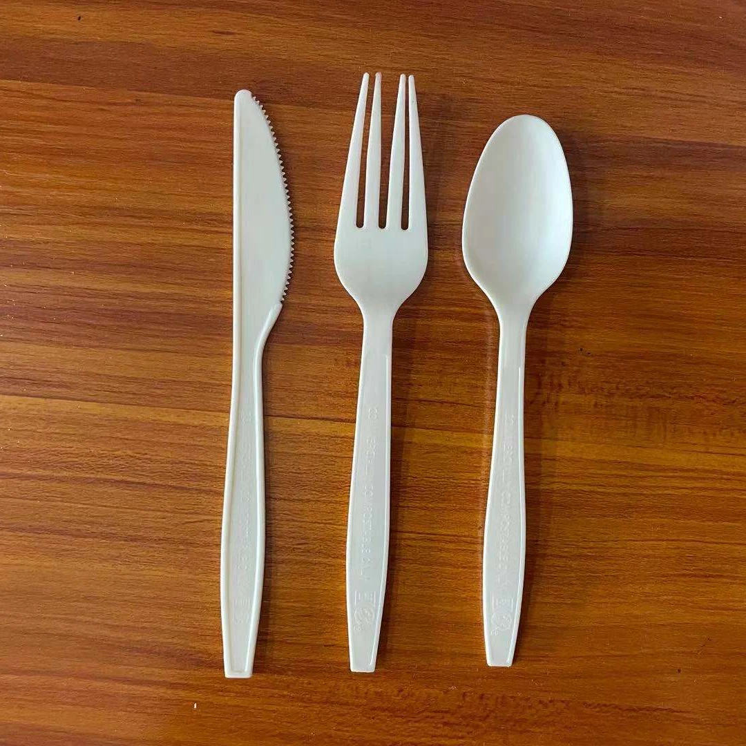 PLA 3.7g cutlery disposable biodegradable plastic cpla knife fork and spoon