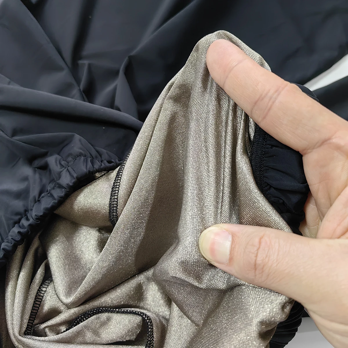 Silver Fiber Lining Long-sleeve Pajamas Antibacterial EMF/EMI/RF Blocking Anti-radiation Faraday Fabric Longjohns Black