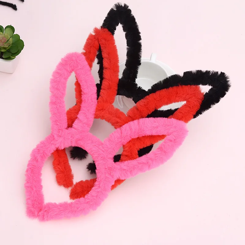 
In stock hot sale plush soft winter Halloween Christmas New Year Stage Costume Party Dress Up Rabbit mouse Cat Ears headband 