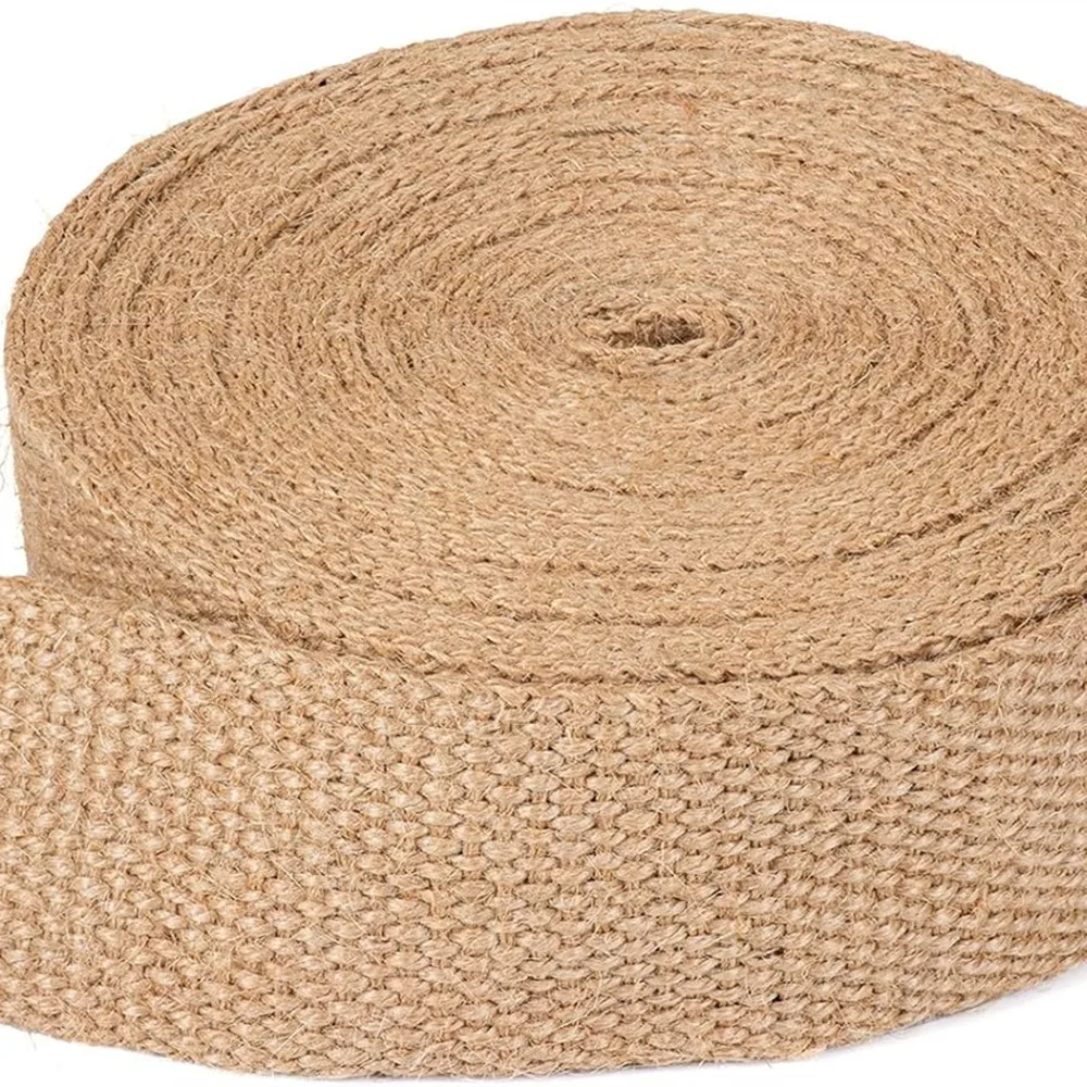 2-Inch Burlap Webbing Ribbon for Outdoor Furniture Home Textiles Bags Belts Sustainable Upholstery Chair Tape
