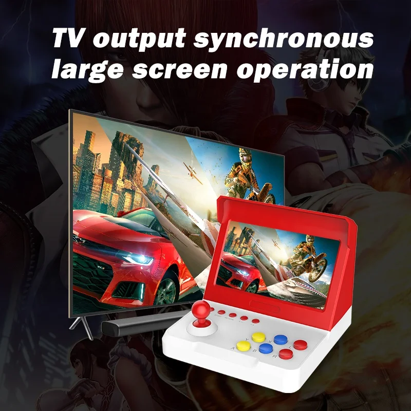 
7 inches Mini Built-In 8000 Retro game console Handheld Game Player output video game console 