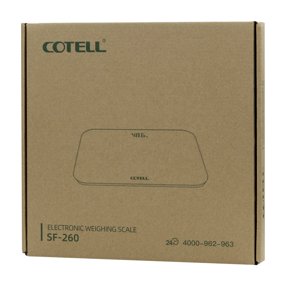 Cotell SF-260 Bathroom Scale 180Kg Display Body Fat Weight Smart Scale Health Measurement Digital Electronic Bathroom Scale
