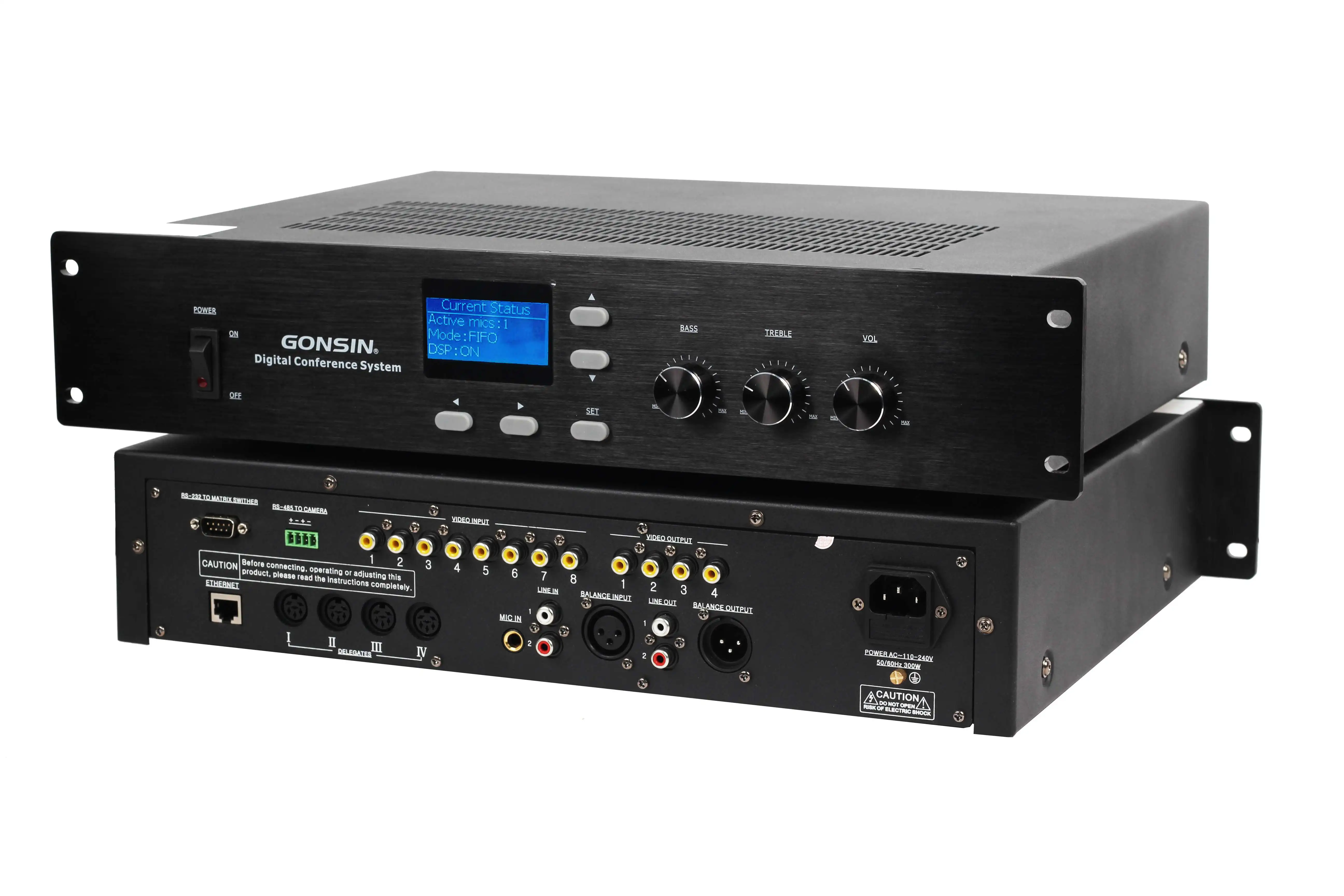 Wired Flush Mount Microphone Conference System For Conference Room With Dual 32 Channels Simultaneous Interpretation Equipment