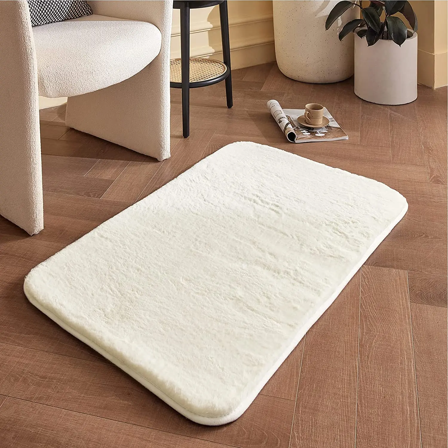 Wholesale hot selling  best selling Faux Fur rug living room bedroom non slip mat area white carpet home decoration rugs