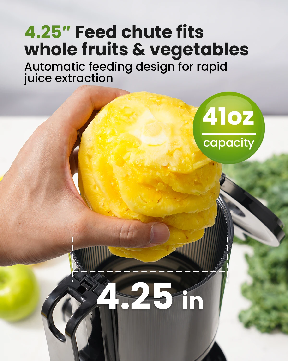 Цельная электрическая соковыжималка GDOR с высоким содержанием сока экономия пространства 4 3 дюймов медленная для холодного отжима