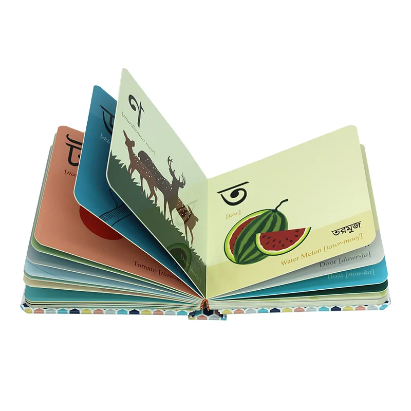 Высококачественные экологически чистые детские доски с принтом на заказ, Детские Картонные Книги с рассказами, книги для дошкольного образования