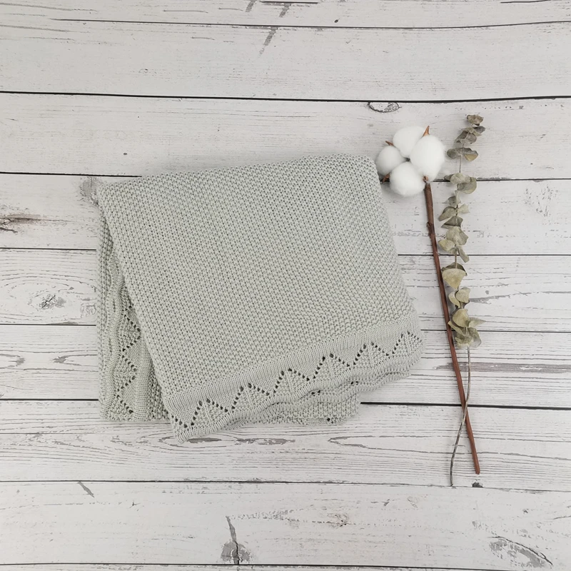 Newborn Swaddle Wrap Super Soft Toddler Stroller Sofa Bedding Sleeping Covers Handmade Crochet Baby Blanket