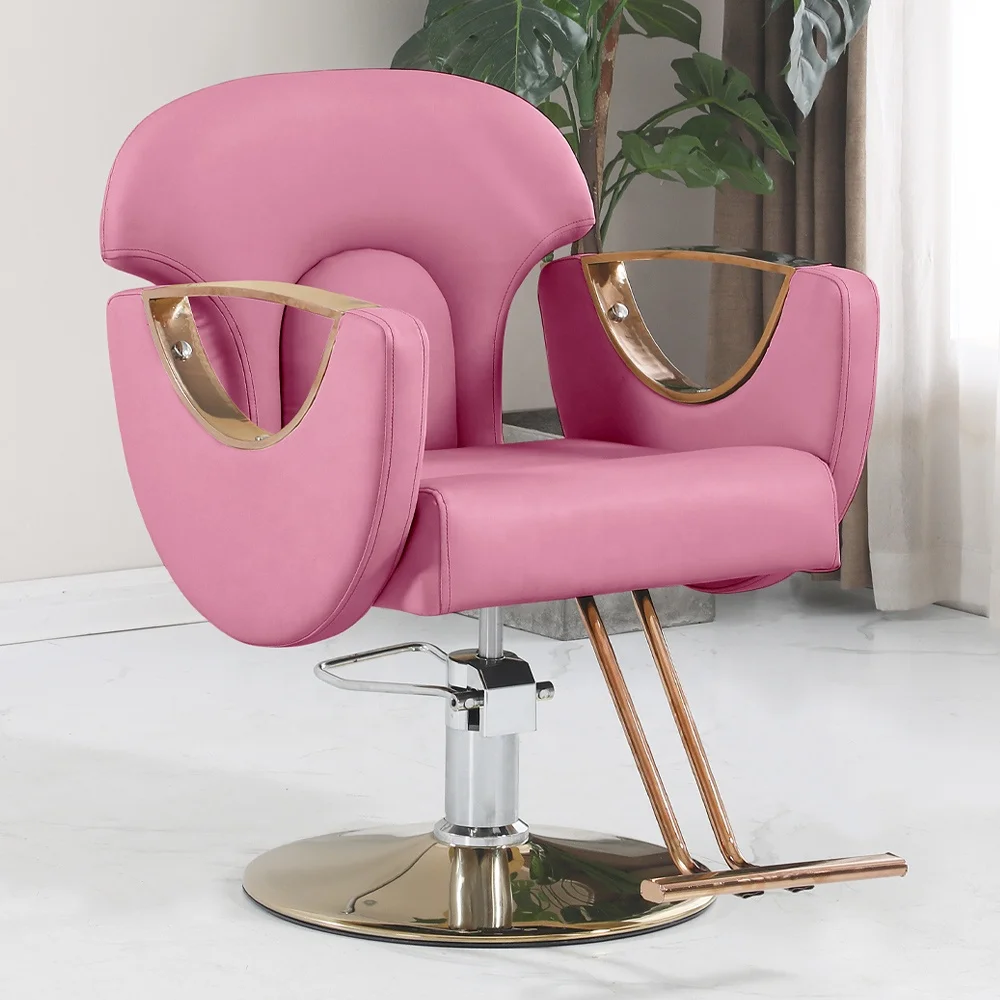 Light Luxury Barber Shop Hair Cutting Chair Hair Salon Dedicated Lifting Rotary Barber Hairdresser Chair